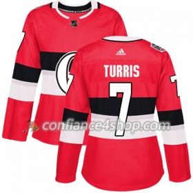 Adidas Maillot de Hockey Ottawa Senators Kyle Turris 7 2017-2018 Rouge Classic Authentic - Femme